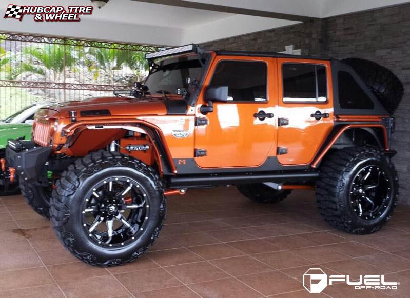 vehicle gallery/jeep wrangler fuel nutz d251 0X0  Matte Black & Milled wheels and rims